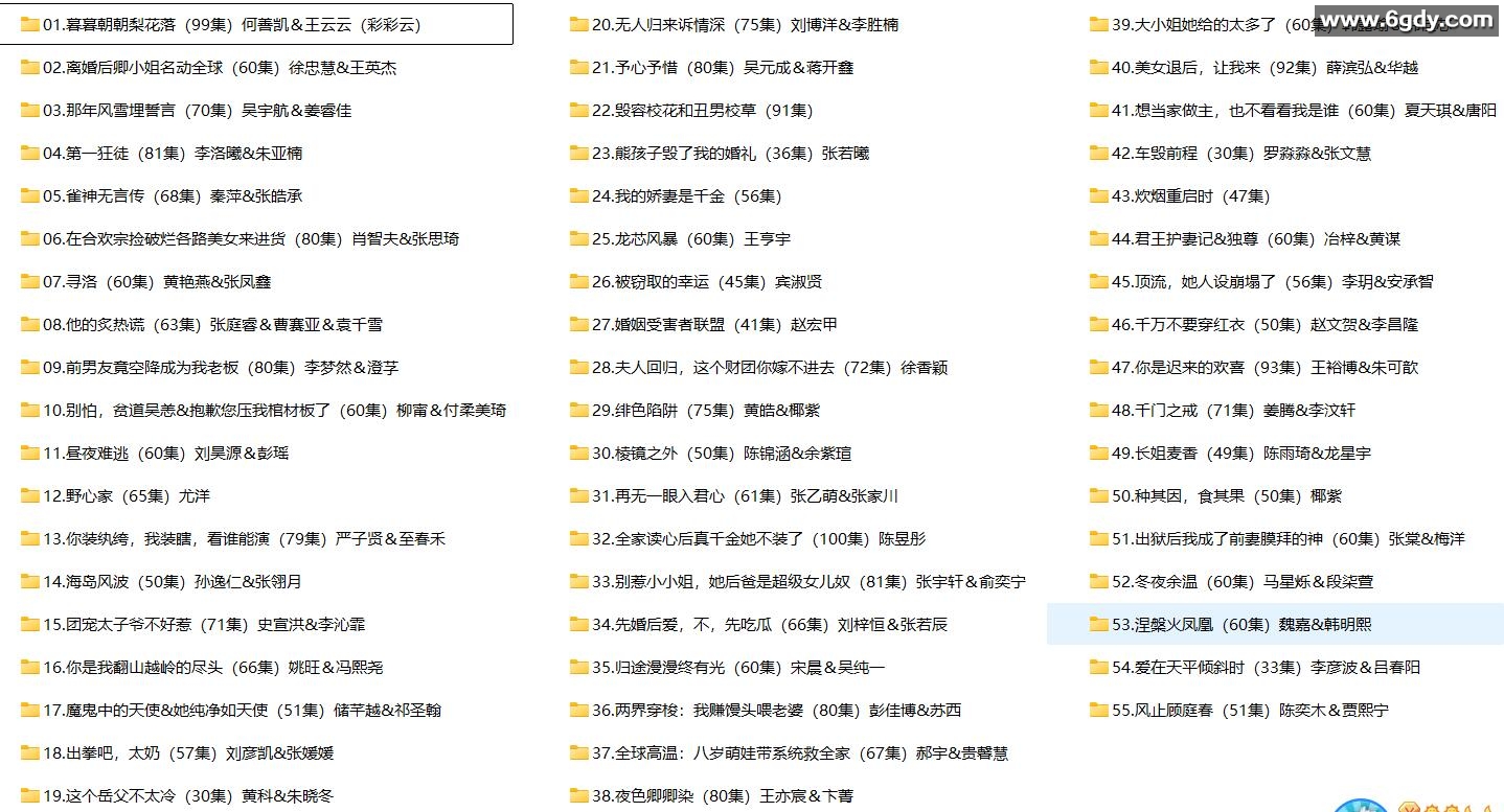 [短剧] 2025年11月05日 精选+付费短剧推荐55部 